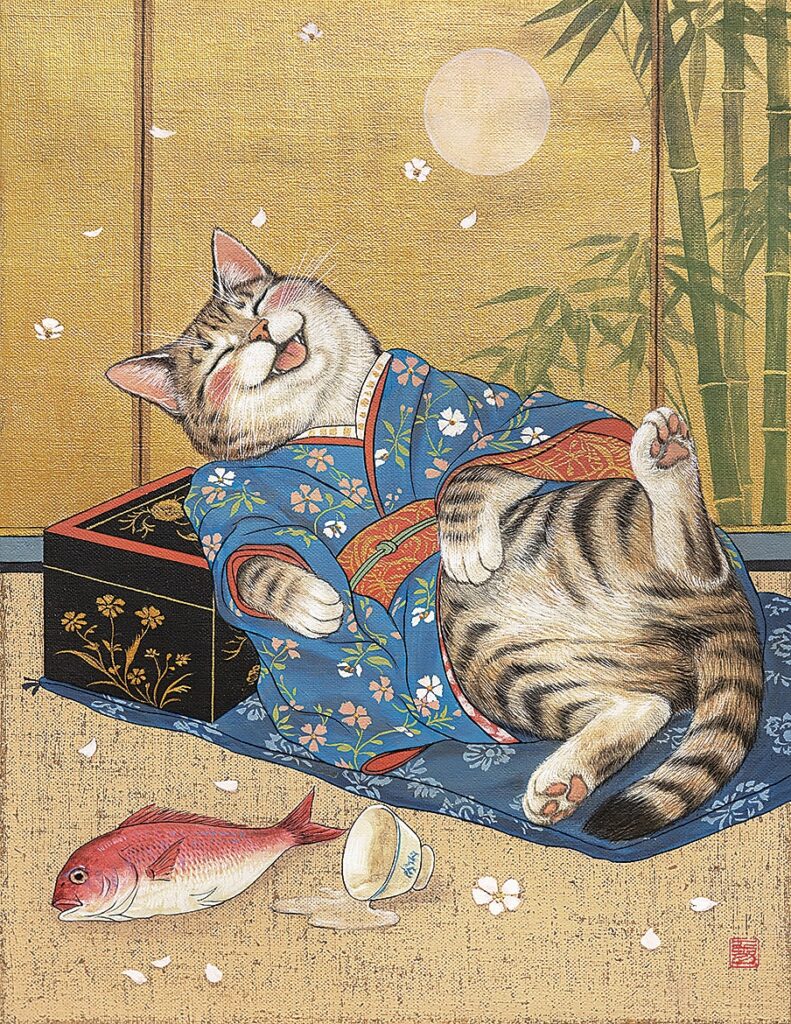 大須賀勉「春の宴」F6・ミクストメディア